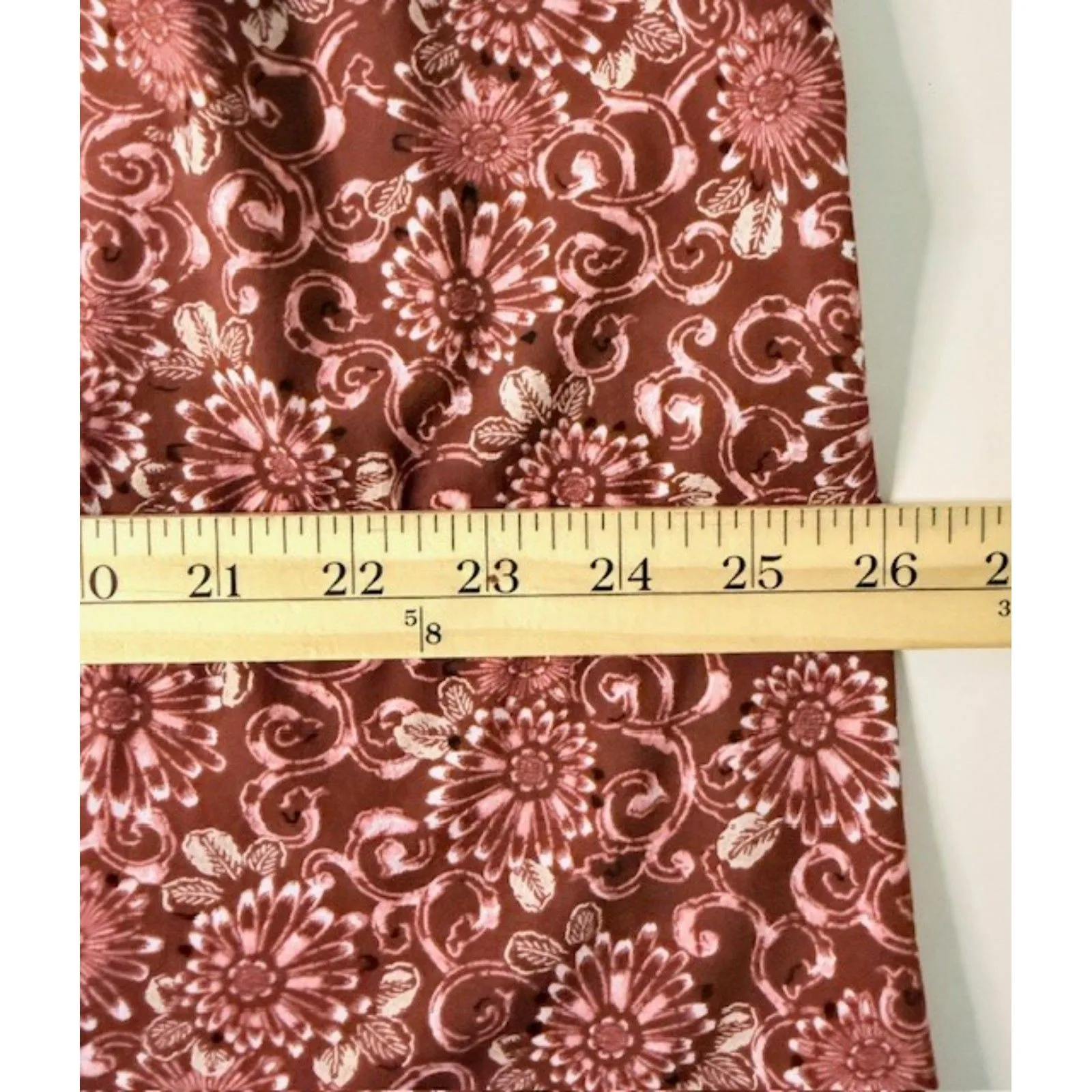 Lane Bryant Floral Ladder Stitch Tulip Short Sleeve Lightweight Top Blouse Sz 18 - Image 7