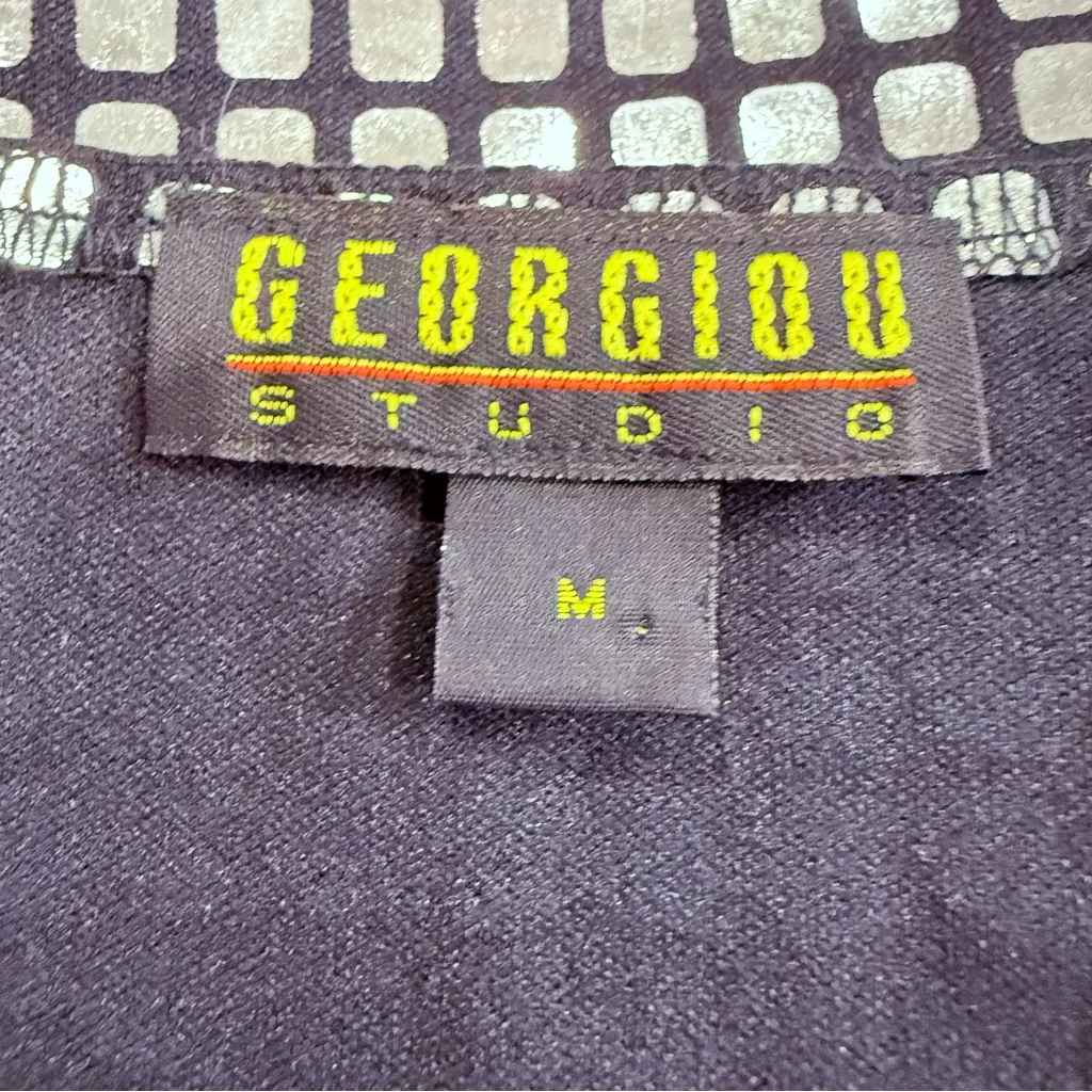 Vintage‎ Y2K Georgiou Studio Metallic Silver Clubwear Cocktail Party Tank Top M Size M - Image 6