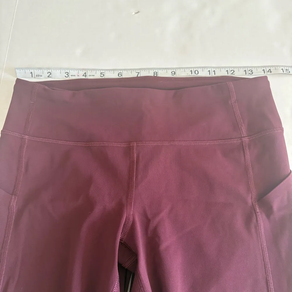 Lululemon Pace Rival Crop leggings *22" Dark Adobe maroon size 6 - Image 13