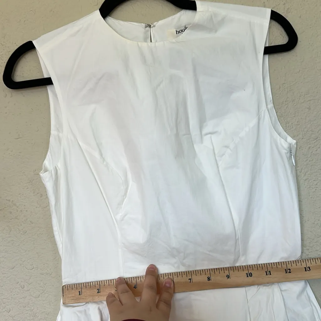 House‎ of CB 'Claretta' White Pleated Cotton Mini Dress NWOT Size S - Image 13