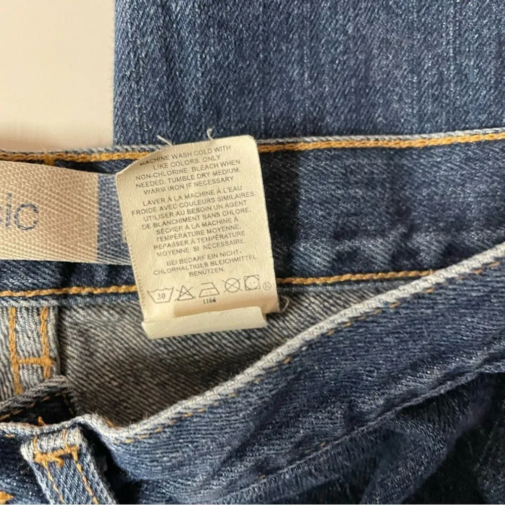 Vintage Gap Classic Dark Wash Blue High Waisted Tapered Leg Mom Jeans Sz 6 EUC - Image 4