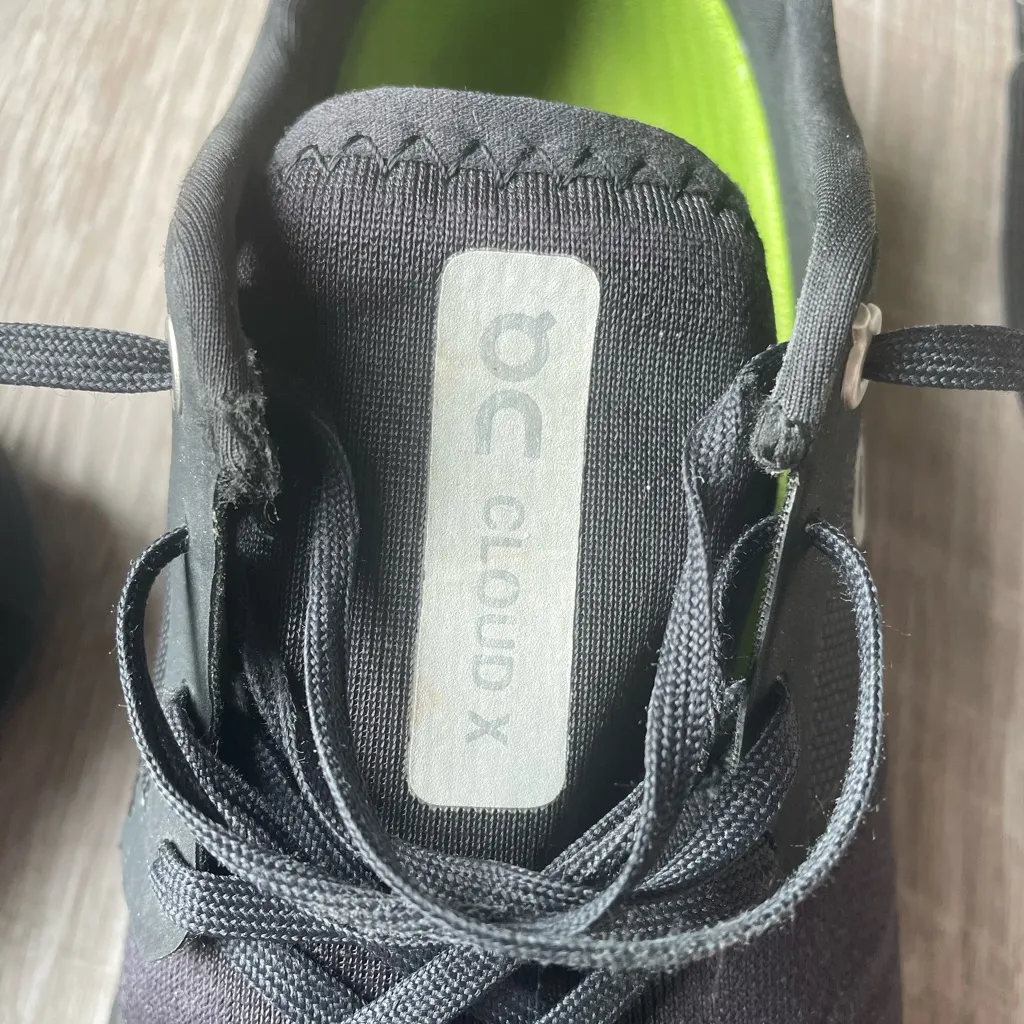 On Running Cloud X 3 Sneakers 9.5 + Superfeet Insole Size D Running Lightweight Black - Image 6