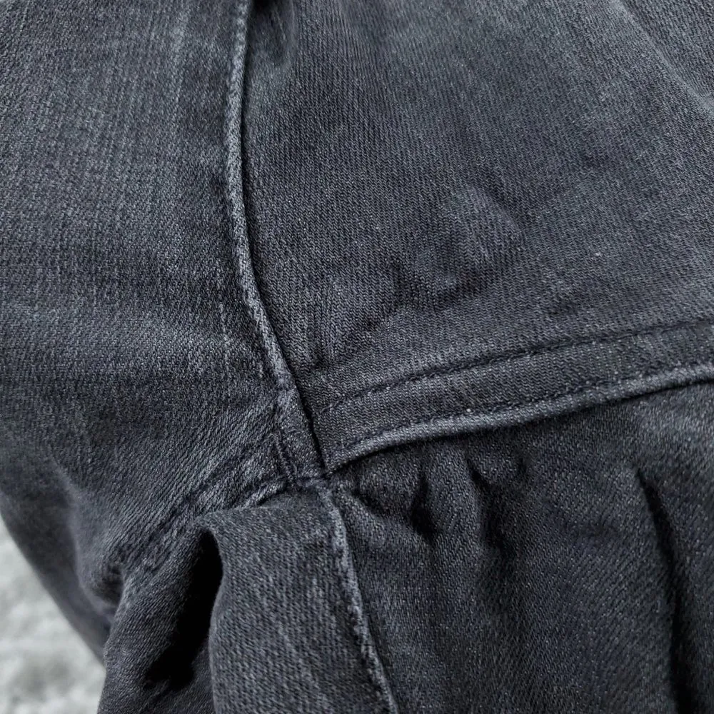 Madewell 9" Mid High Rise Skinny Jeans Ripped Distressed Size 25 Black Sea H2230 - Image 5