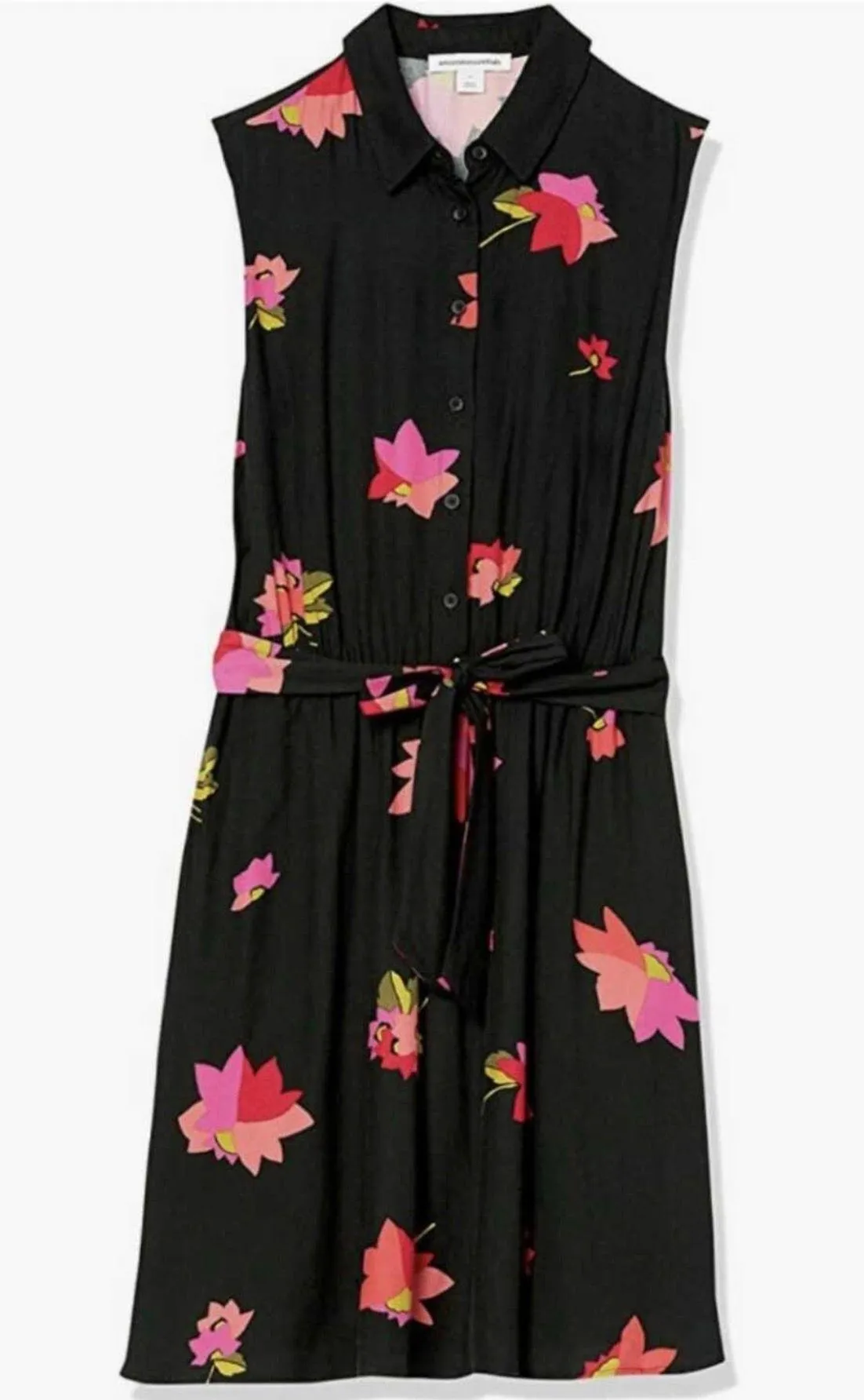 NWT Womens  Essentials Floral Woven Shirt Dress - Sz L - Image 2