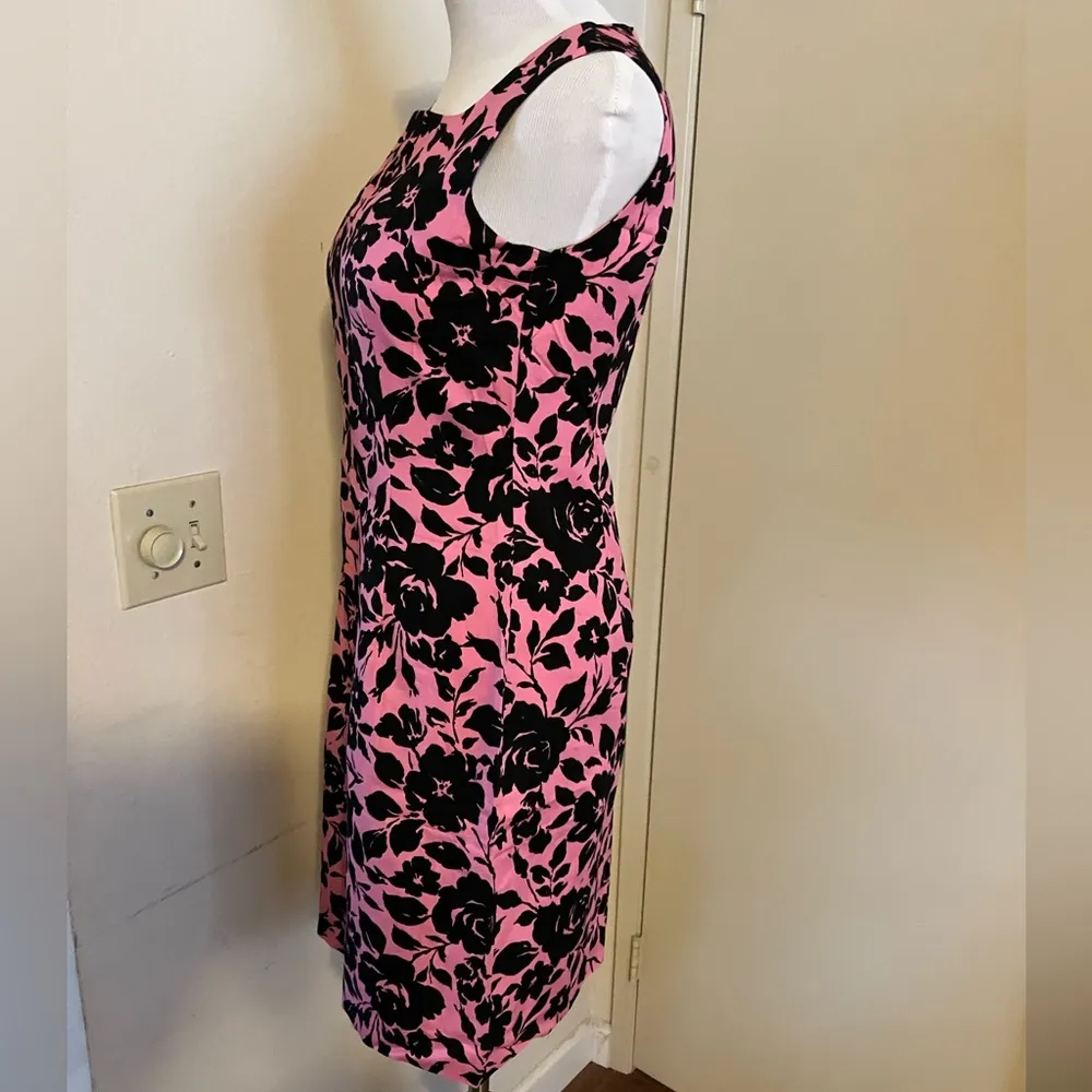 Style Sexy Sleeveless Bodycorn Dress Summer Vintage Floral Printed Made in Japan Black - Image 2