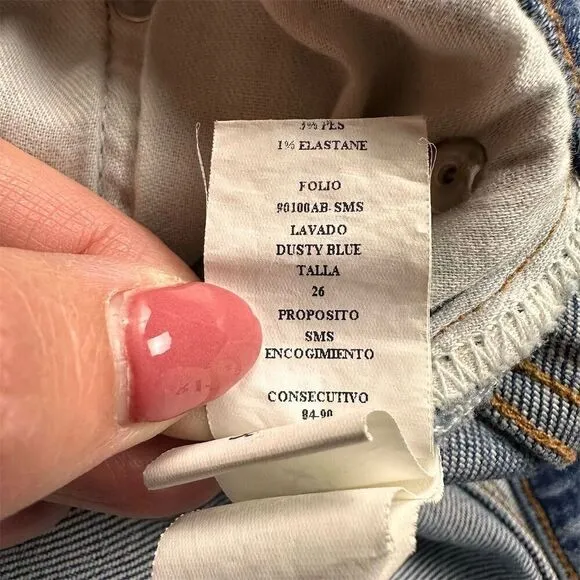 Re/Done Women's Ultra High Rise Crop‎ Jeans Size 26 Blue Denim - Image 6