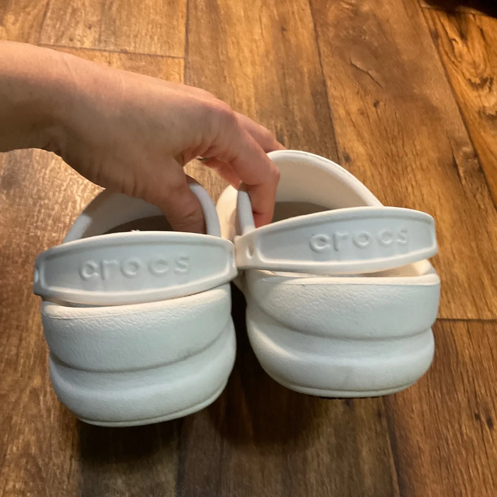 Crocs Bistro White M7 W9 Unisex Rubber Clog‎ Work Shoes Anti Slip Comfort - Image 3