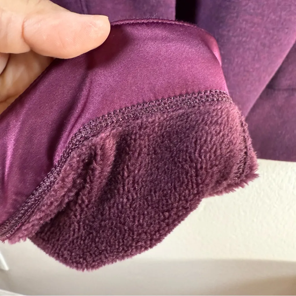 Athleta Burgundy Kozy Karma funnel neck sweatshirt SZ:S - Image 9