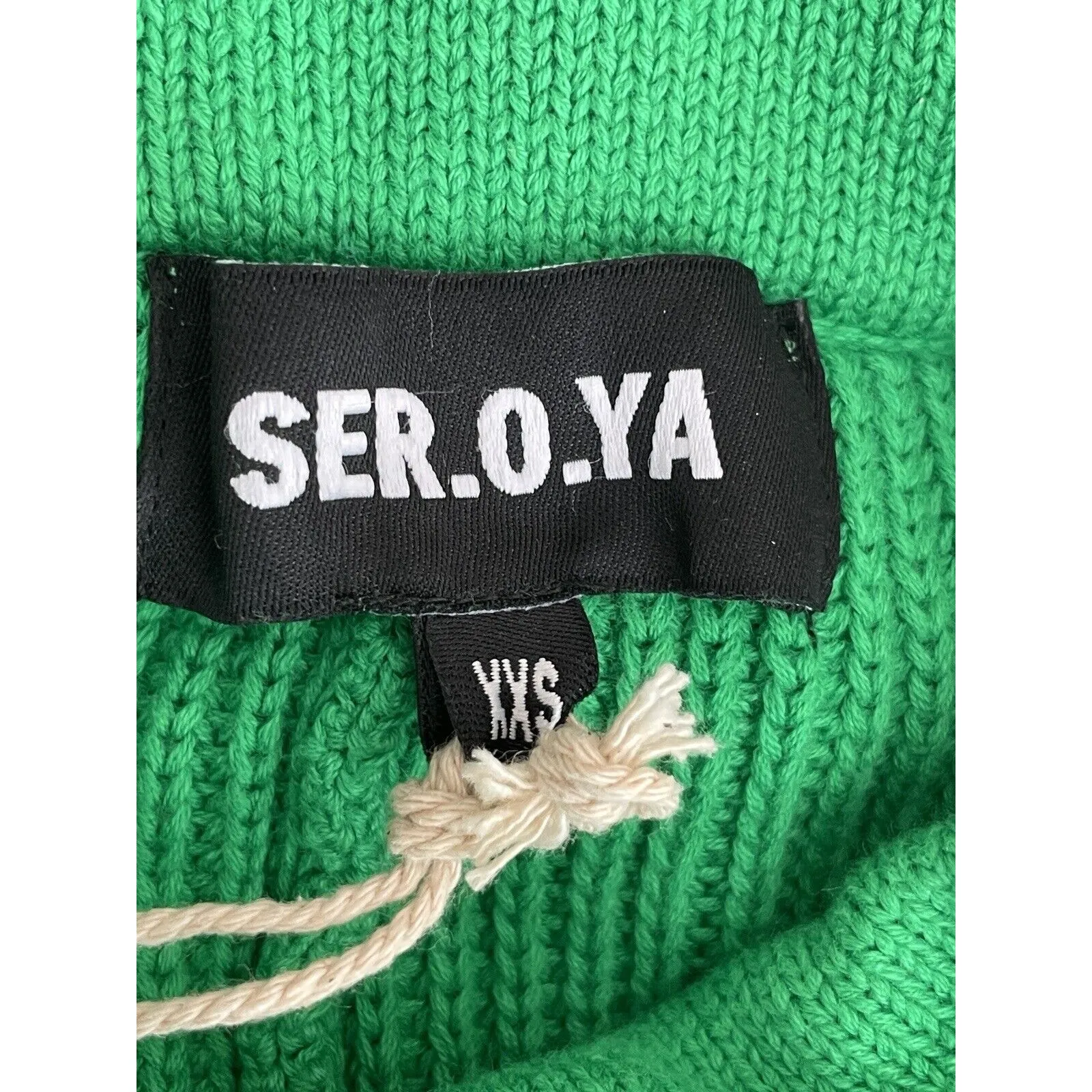 SER.O.YA Uma Knit Shorts Women Size XXS Kelly Green Pull On Cotton Pockets‎ NWT - Image 7