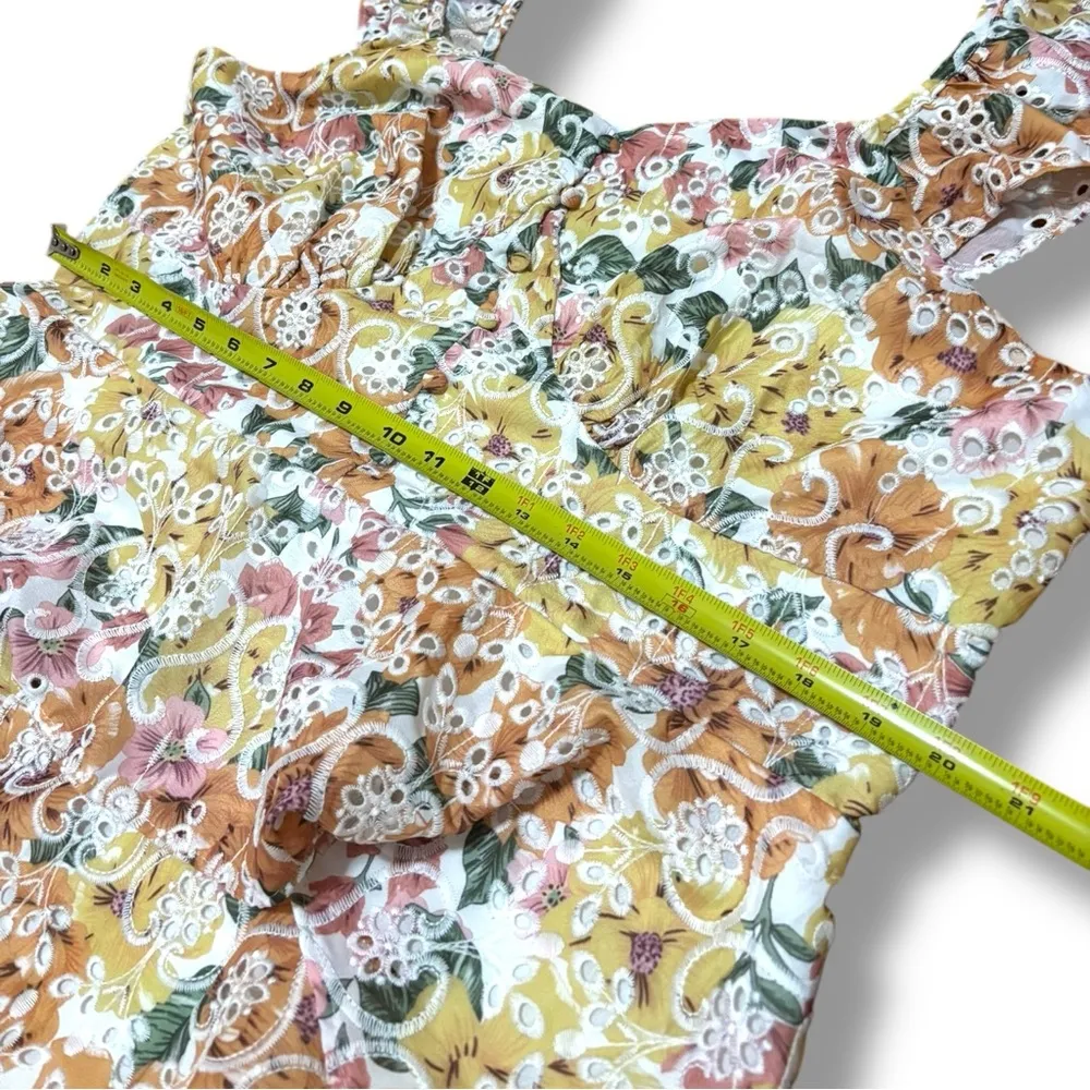 En Saison Pastel Pink Presley Tiered Eyelet Midi Maxi Dress - Image 7