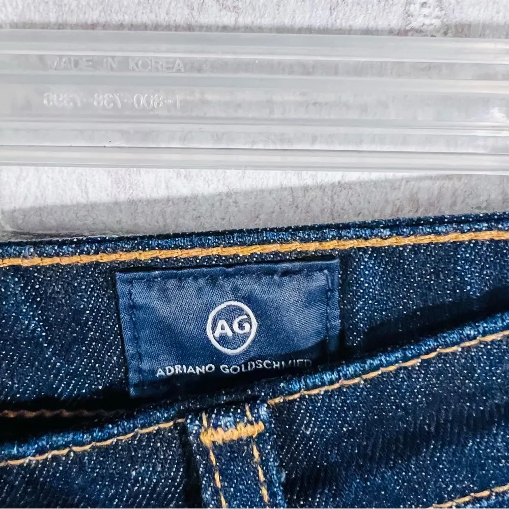 Ag The Isabelle Button Up High Rise Straight Crop Raw Hem Jeans Size 25 - Image 8