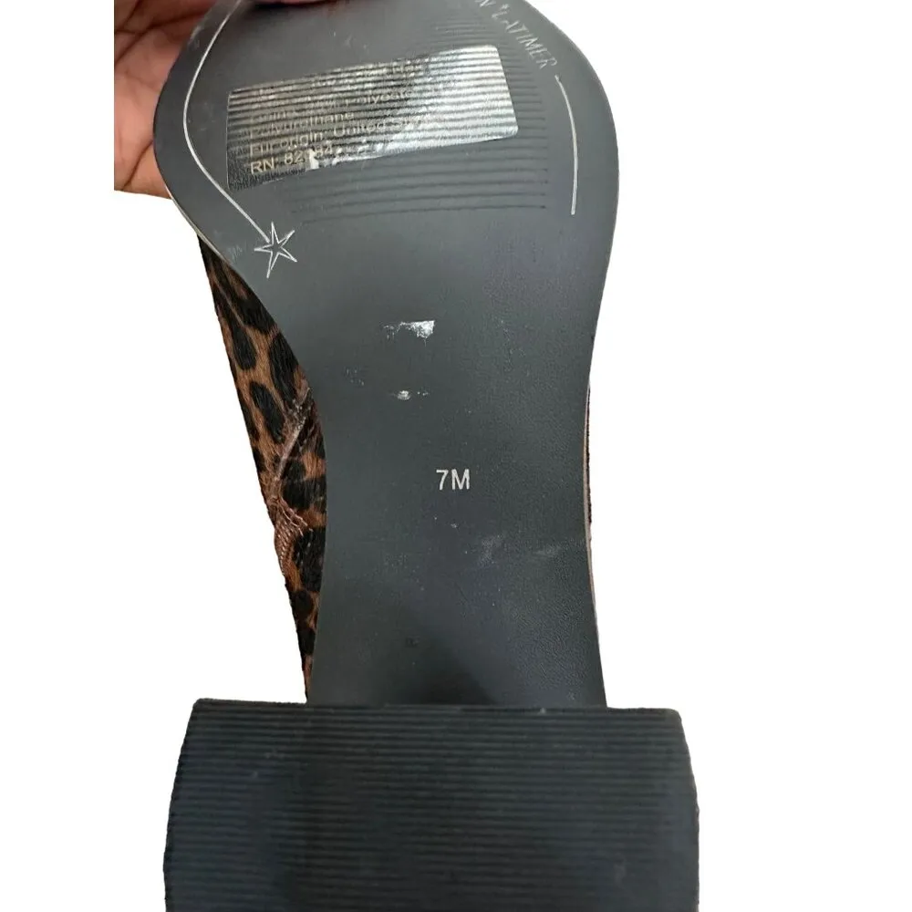 Gibson Latimer 7M Leopard Print Ankle Boots With 3-Inch Block Heel & Side Zipper - Image 4