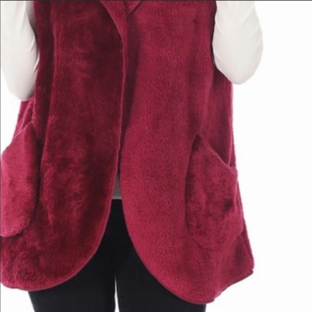 Faux Fur Hooded Vest‎ - Image 9