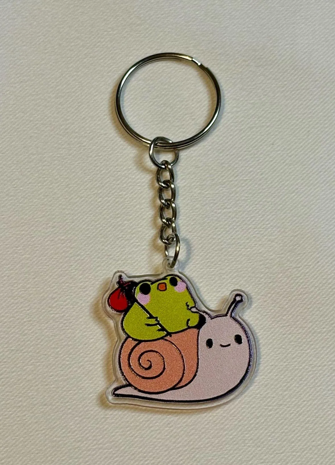 Handmade Frog & Snail Keychain - Image 2