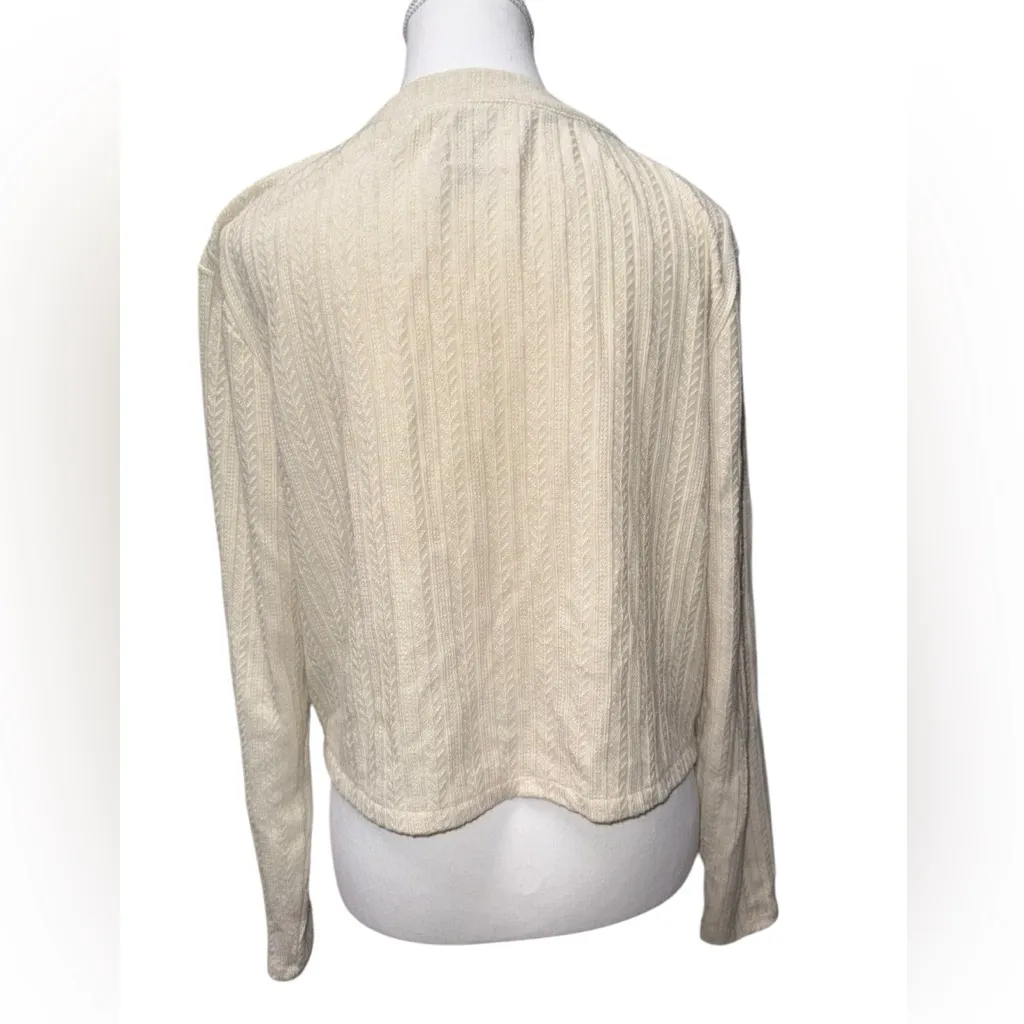 SAYLOR x REVOLVE Beige Pointelle Knit Cardigan - Size: Large - Image 5