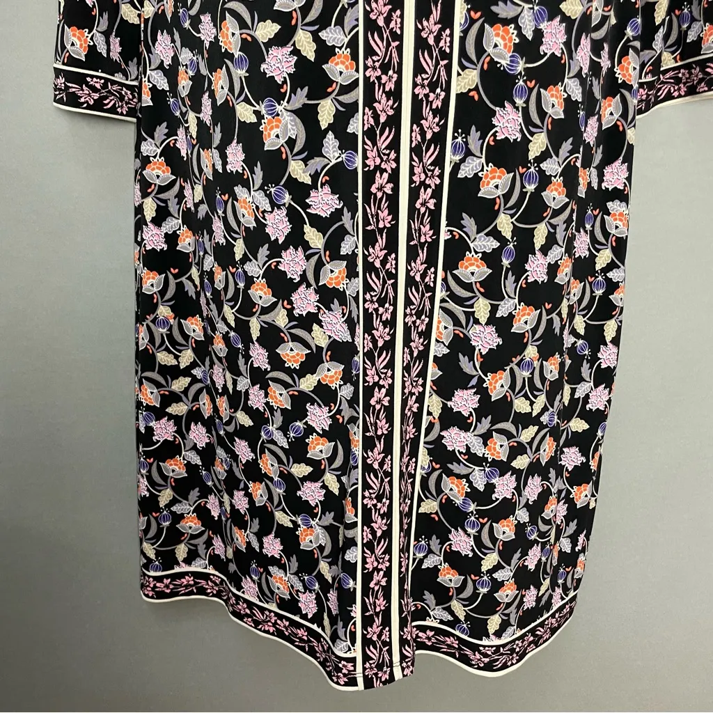 Wisp Dress Marnie Floral Black Pink Shift Size 10 Cut - Image 6