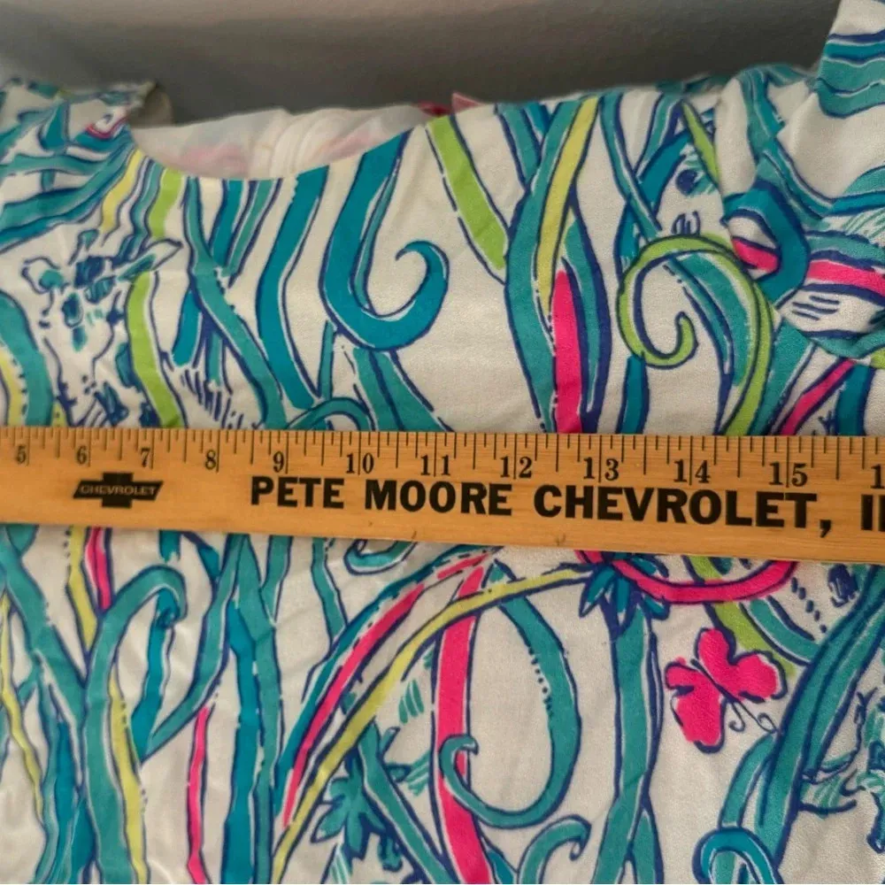 Lilly Pulitzer Long Story Colette Swing Tunic Dress Bell Sleeves Giraffe XXS - Image 13