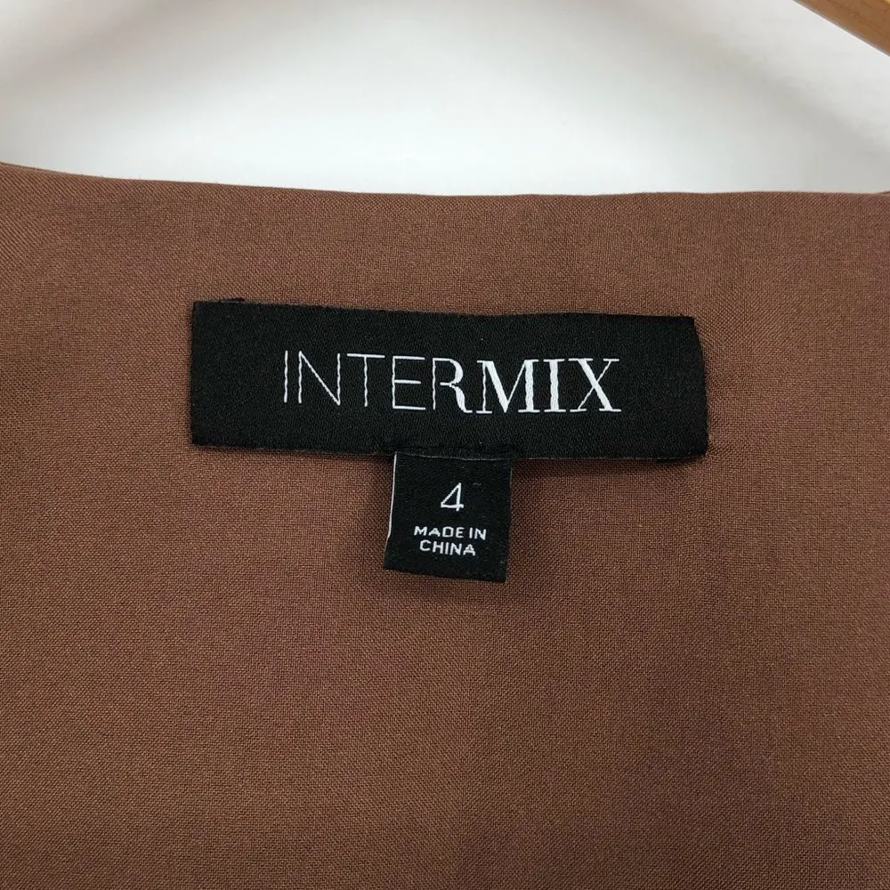 Intermix Hilary Rose Gold Metallic Sequin Dress Long Sleeve Square Neck size 4 - Image 11