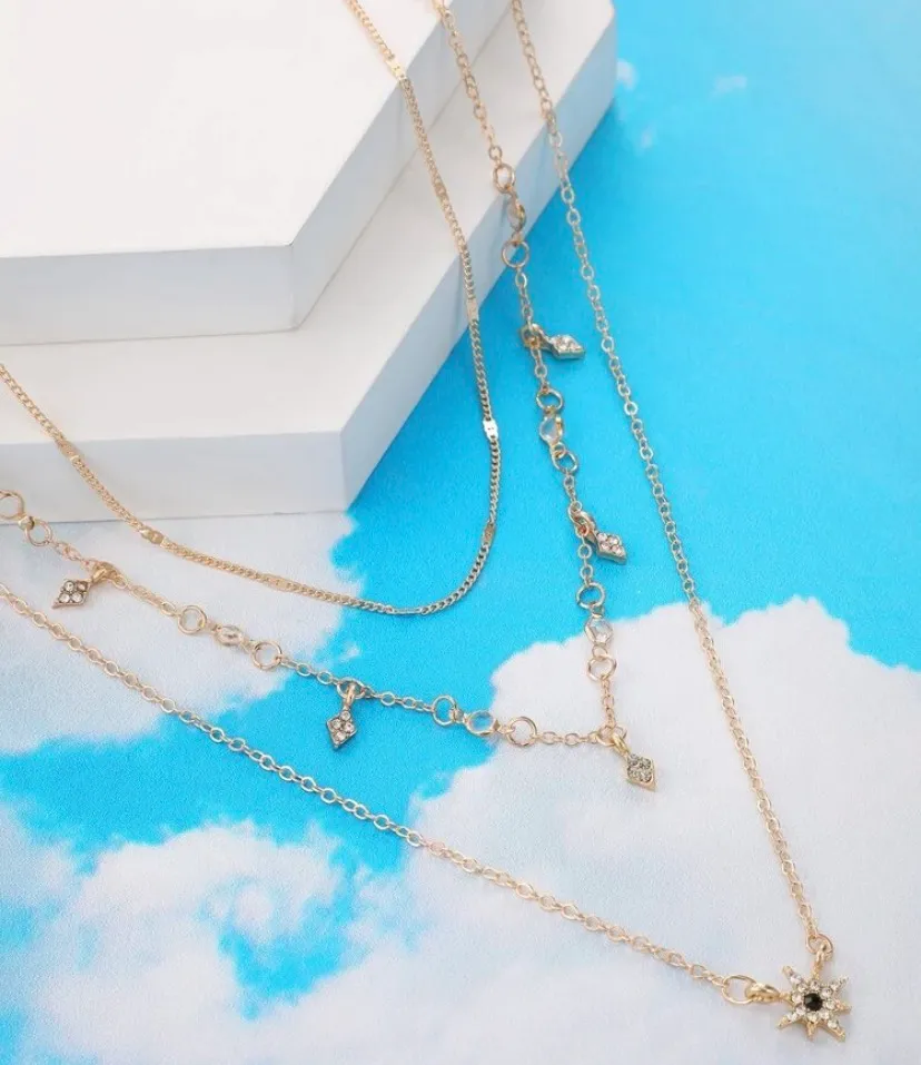 Boutique Star Charm layered Chain necklace - Image 3