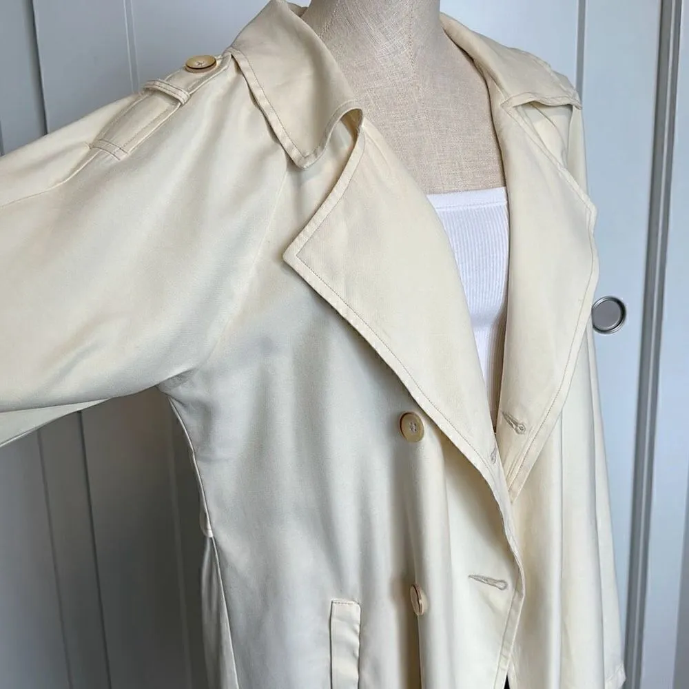 MAUBY Trench Coat In Off White - Image 3