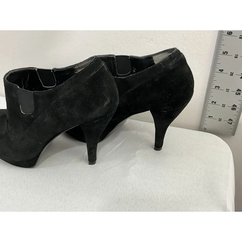 Womans Nine West Alphabeat Stiletto Booties 6.5 M Black Slip On Round Toe - Image 4