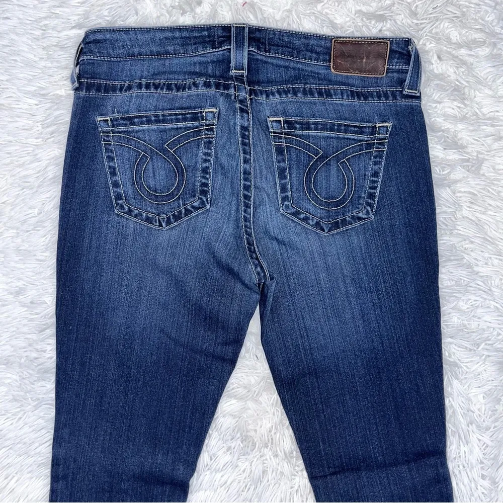 BIG STAR // THE BUCKLE Womens Alex Skinny Non-Distressed Dark Wash Blue Jeans 28 - Image 6