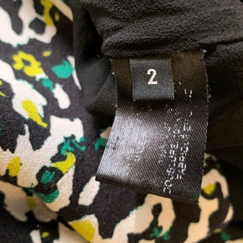 Proenza Schouler Multicolor FLORAL KNOT Crepe Dress Size 2 - Image 10