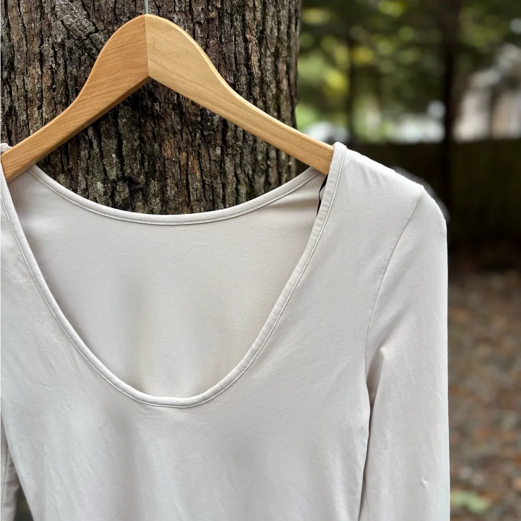 H&M Cream-Gray Long Sleeve Blouse - Image 5