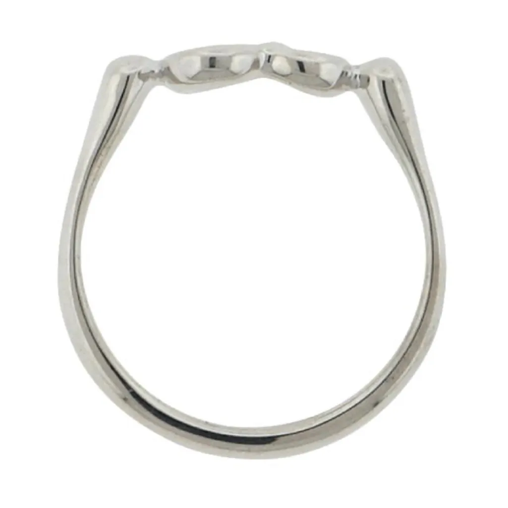 Tiffany & Co Elsa Peretti Open Heart Ring Sterling Silver Sz 6.25 Authenticated - Image 5