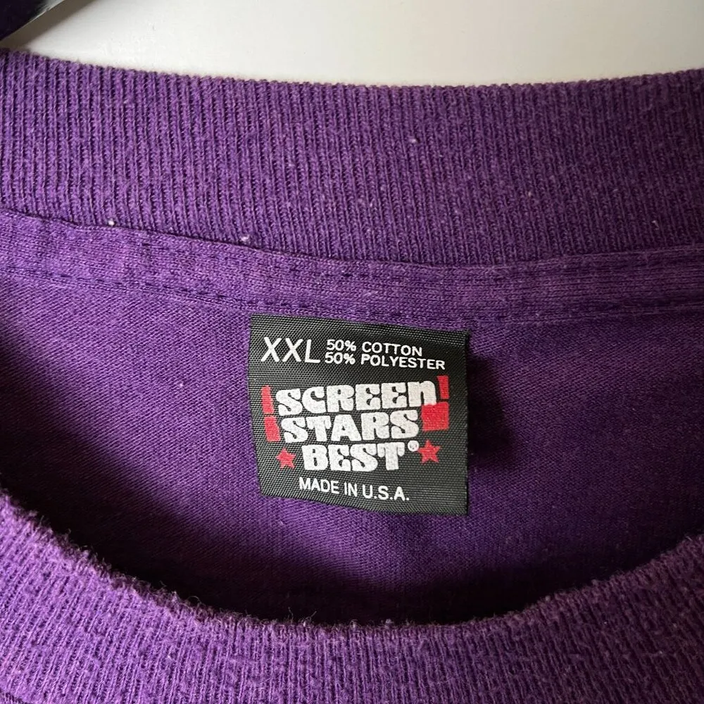 1992 Vintage 90s The Idaho Statesman T Shirt Purple 2XL XXL Single Stitch USA Size undefined - Image 4