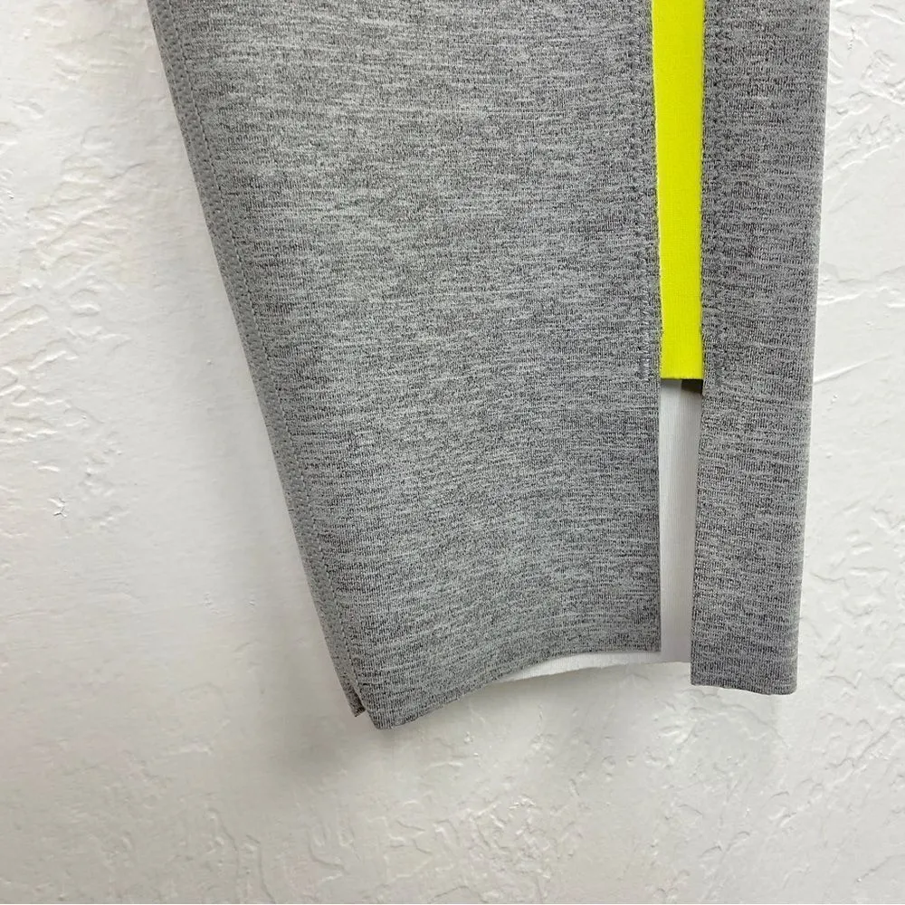 Zyia Gray Neon Tape Light n Luxe Hi Rise 7/8 24” Leggings 6-8 - Image 3