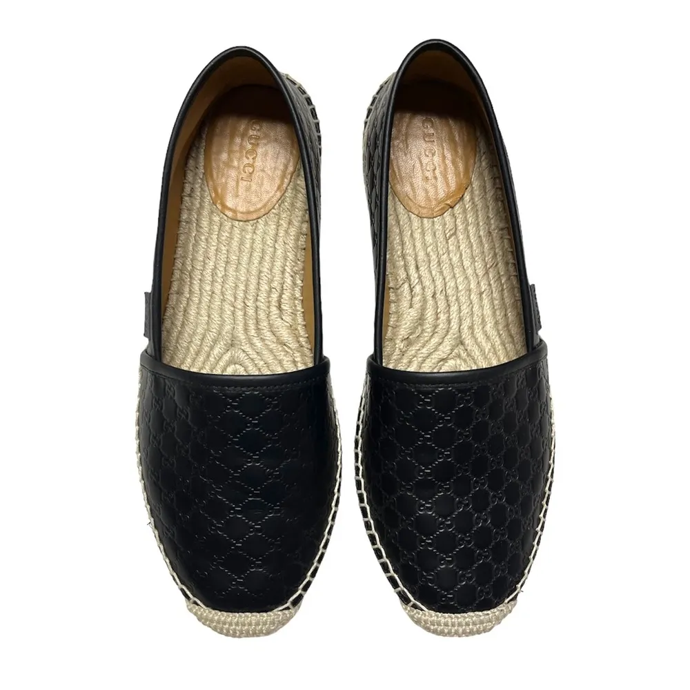 Gucci Women’s Microguccissima Espadrilles size 38 Black - Image 2