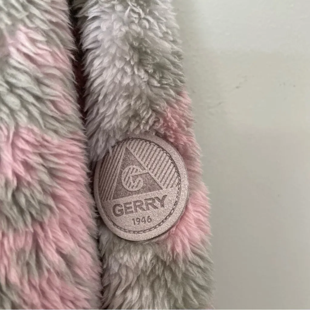 Gerry Floral Sherpa Fleece Jacket Women's Small Pink Green Fuzzy Full Zip Cozy Size undefined - Image 6