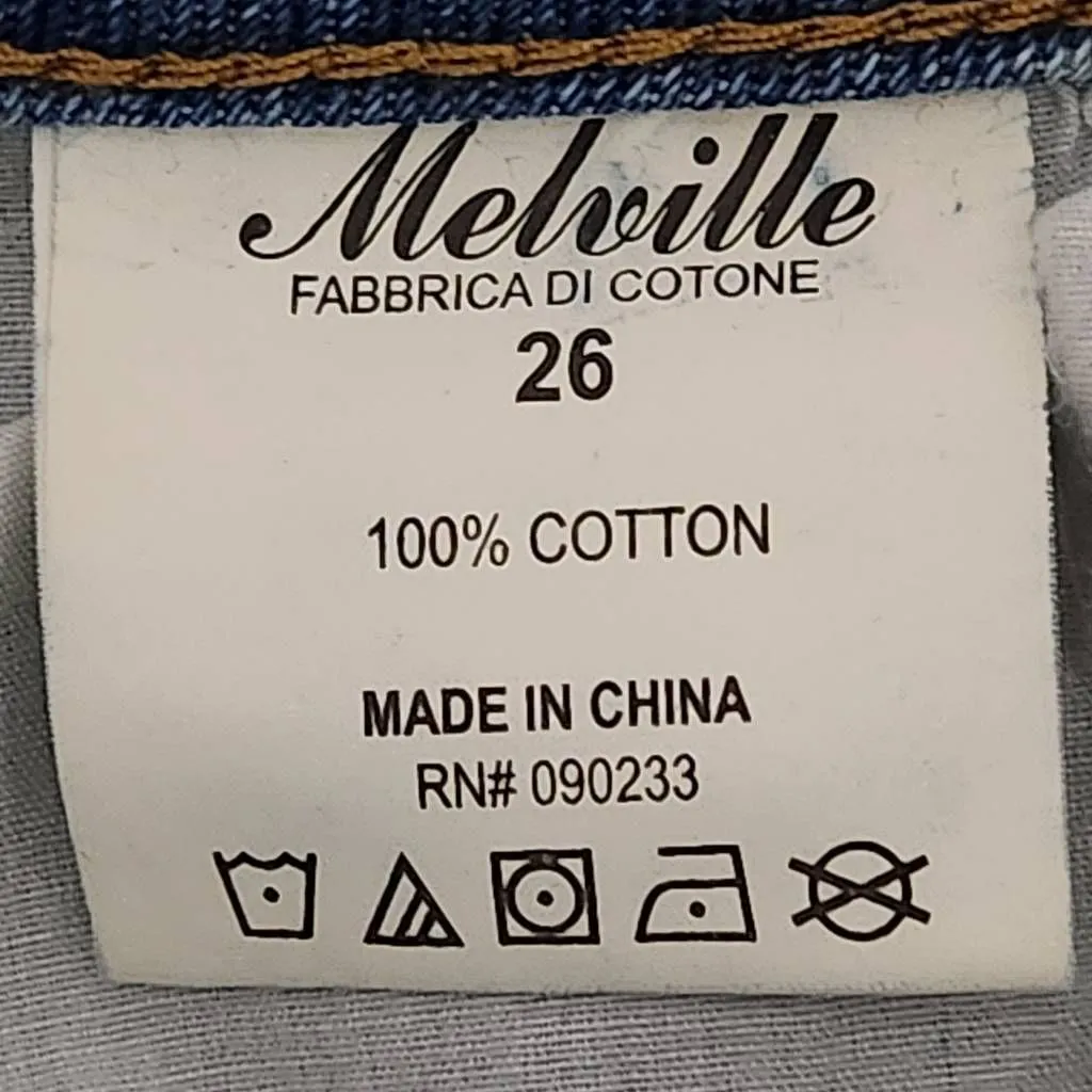 Melville Cuffed Button-Fly Jean Shorts Size 26 Brandy Melville Distressed Shorts - Image 8