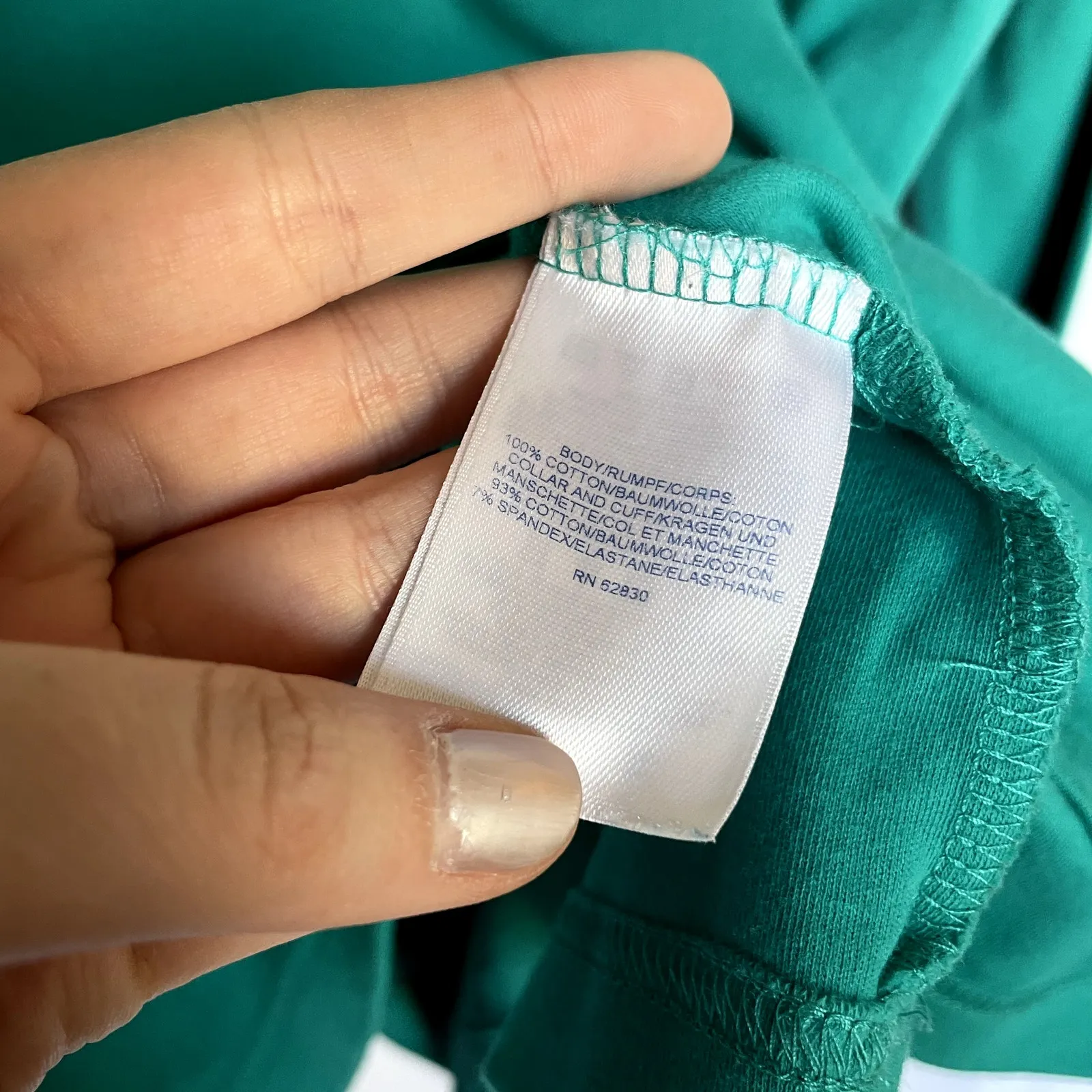 Lands' End relaxed fit green turtleneck shirt women's size 1X top cotton - Image 4