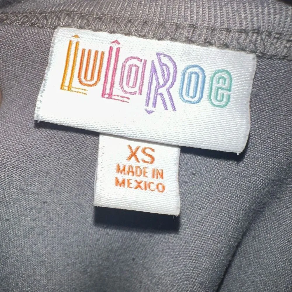 Lularoe Maybe Later lounging dog XS gray Liv basic tee - Image 3