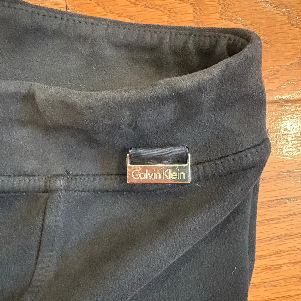 calvin klein black faux suede pull on pants - Image 3