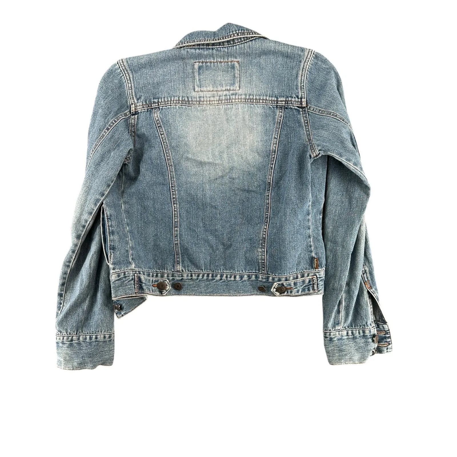 Hollister Vintage Y2K Denim Jean Jacket Waist Length Small Casual Western Boho - Image 4