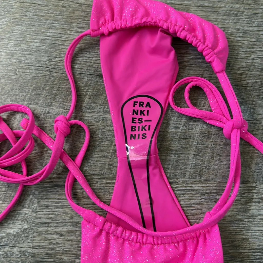 Frankie’s Bikinis Tia Glitter Skimpy Bikini Bottom Size Small - Image 4