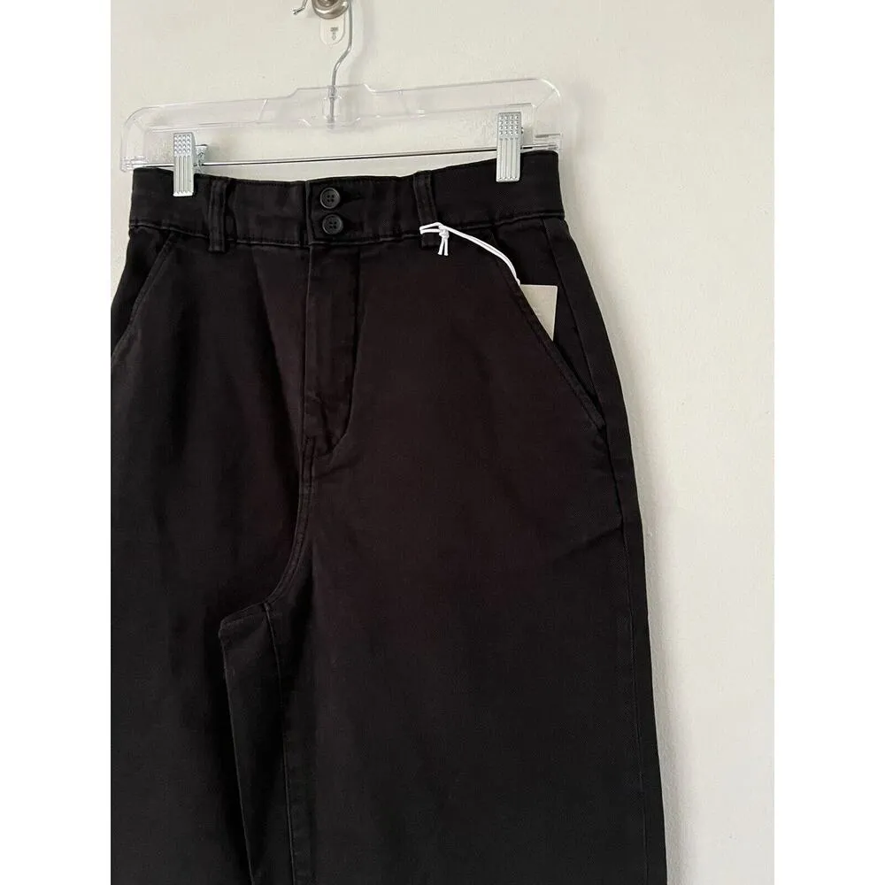 NWT Everlane The Organic Wide Leg Crop Black Denim Jeans Women’s Size 0 - Image 6