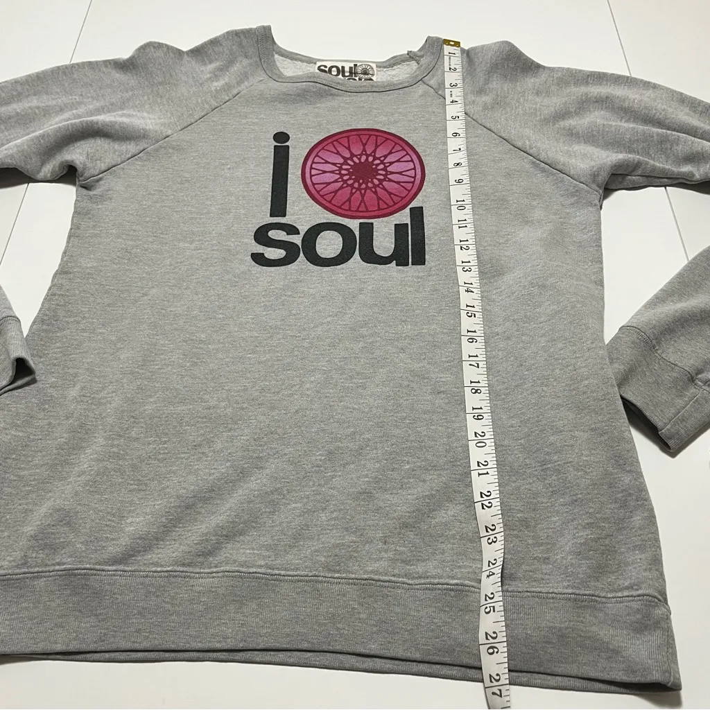 Soul Cycle Womens Size Medium Grey Gray Sweatshirt Long Sleeve Cycling Athletic - Image 7