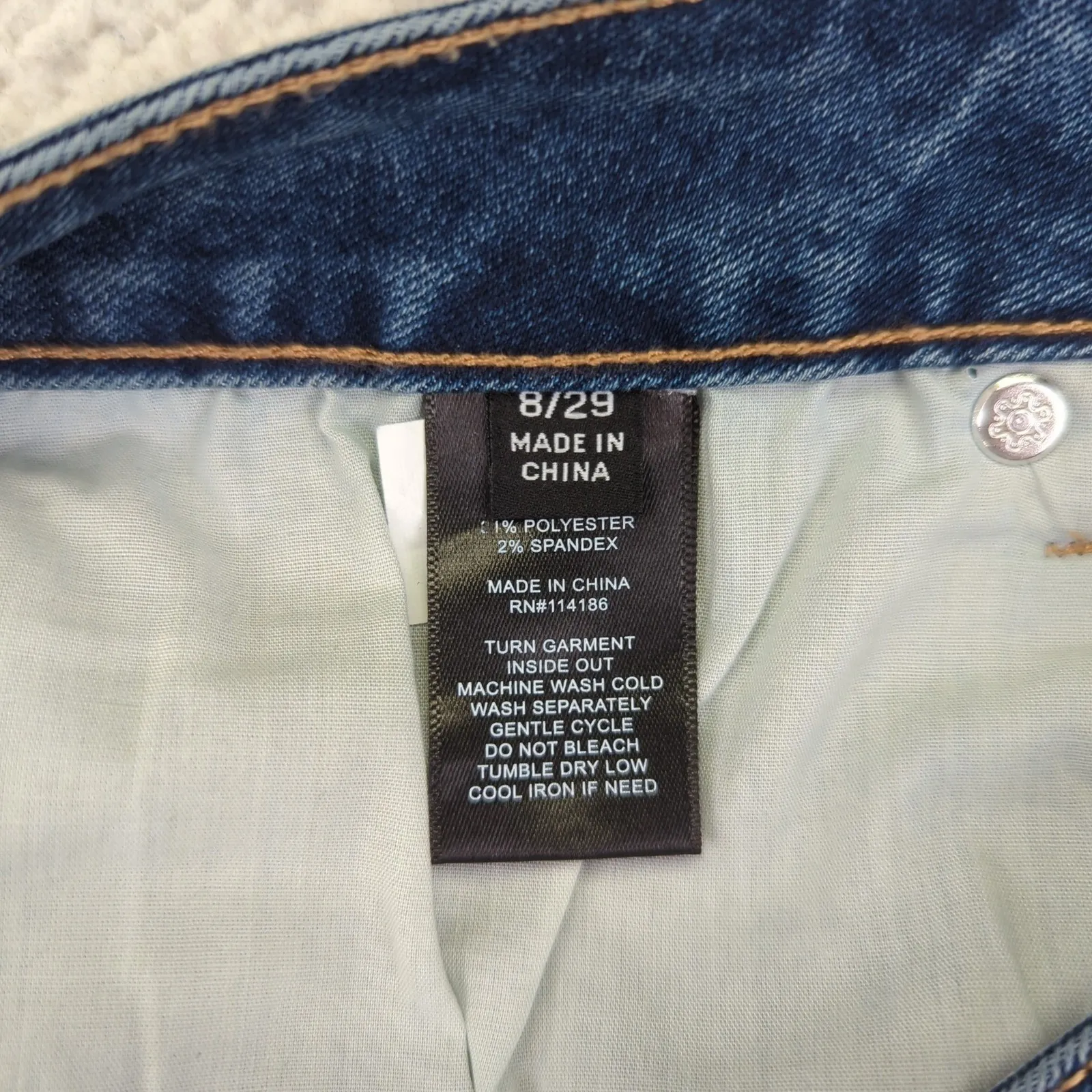 Frye Women's Blue Denim High Rise Cropped Cuff‎ Jeans Size 8/29 1859395 - Image 4