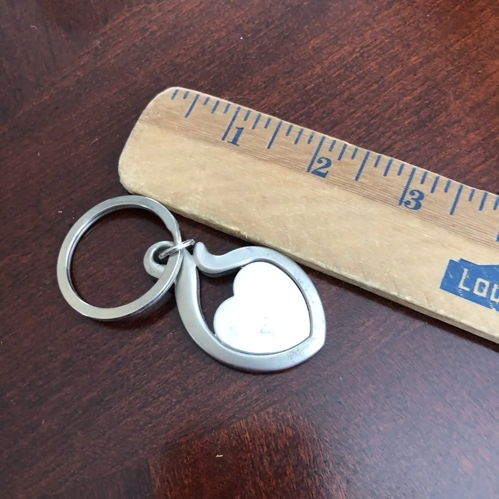 Heart Shape Metal Key Chain Silver - Image 3