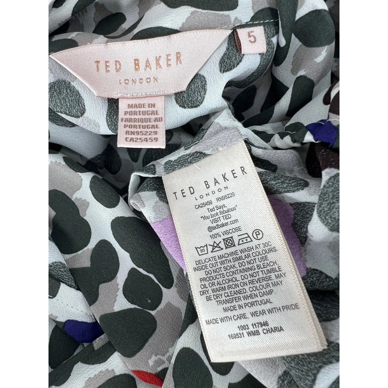 Ted Bak­er Charia Wilder­ness Tie Neck Blouse - Image 11