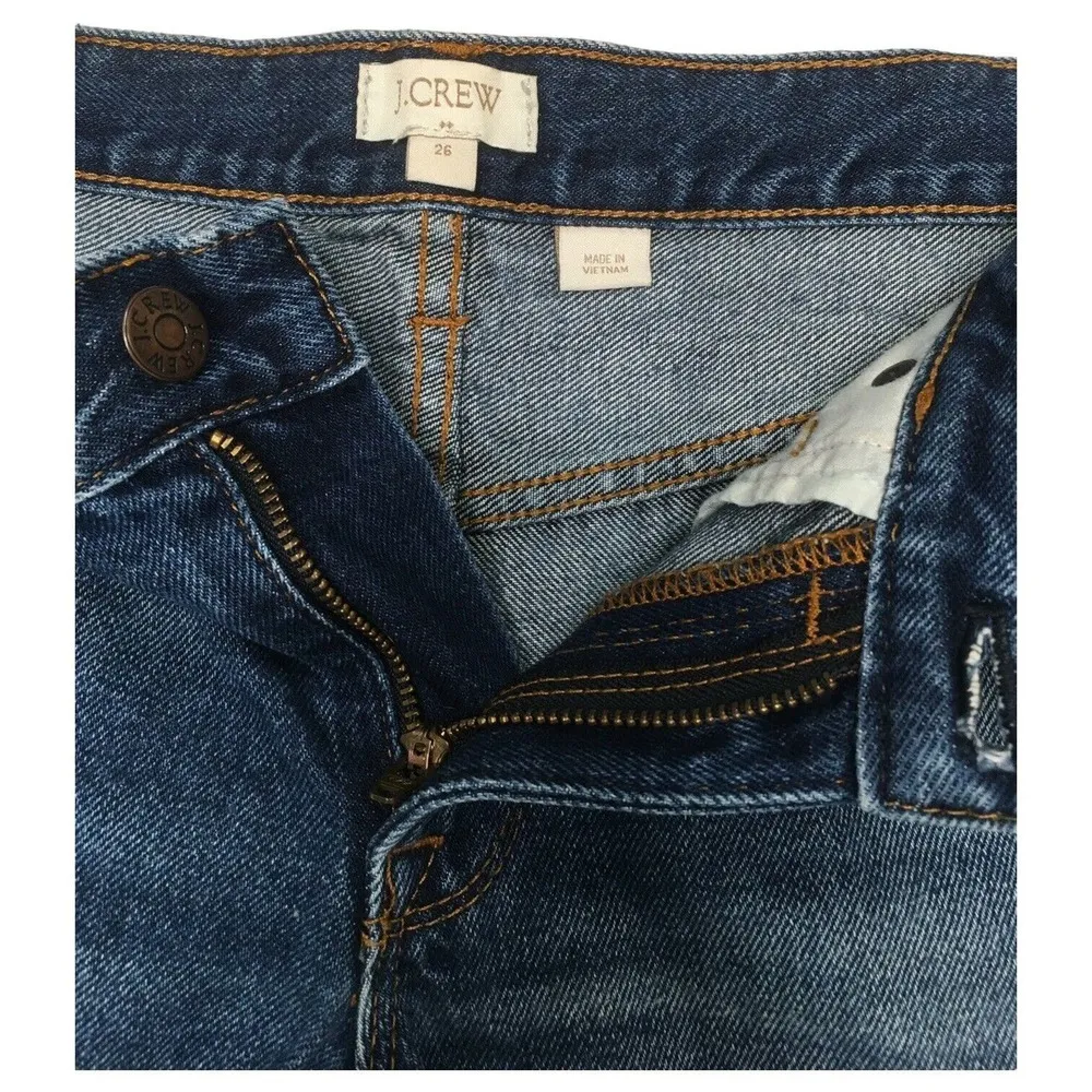 J Crew Shorts Womens 26 Cuffed Hem Denim Medium Wash Low Rise Classic Blue - Image 3