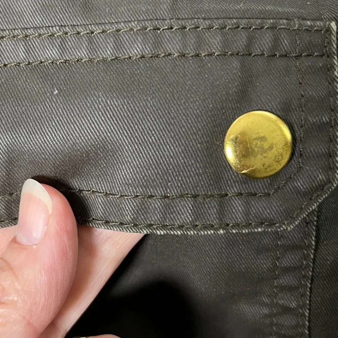 JCrew Waxed Field Jacket Olive Brown Preppy Heritage Utility Coat Outdoor Small‎ Green - Image 8