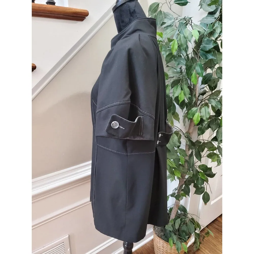 Karen Kane Women's Black Polyester Single Breasted Half Sleeve Jacket Size L - Image 8