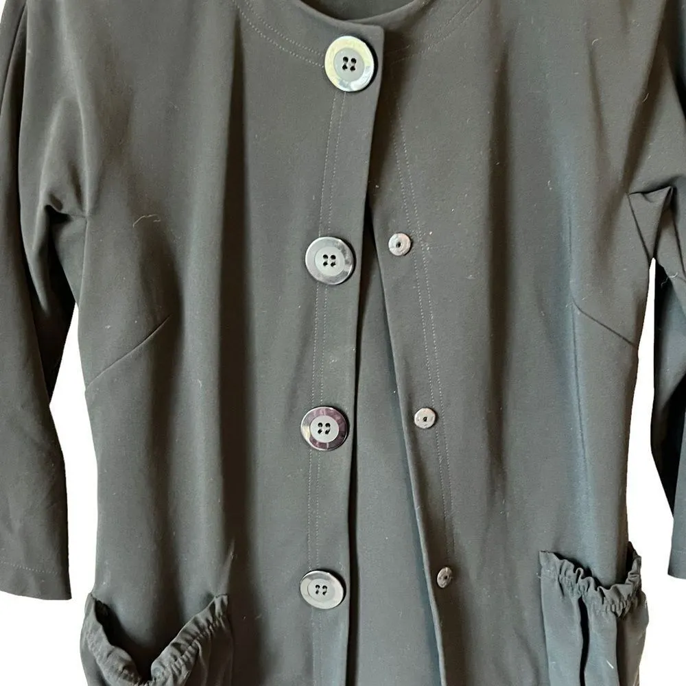 LAFAYETTE 148 New York Black Button Down Skirt Suit Set Size 4 - Image 6