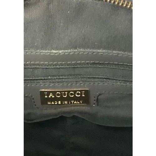 Iacucci Italian Leather Satchel Top Handle Handbag Charcoal Gray Made in‎ Italy - Image 8