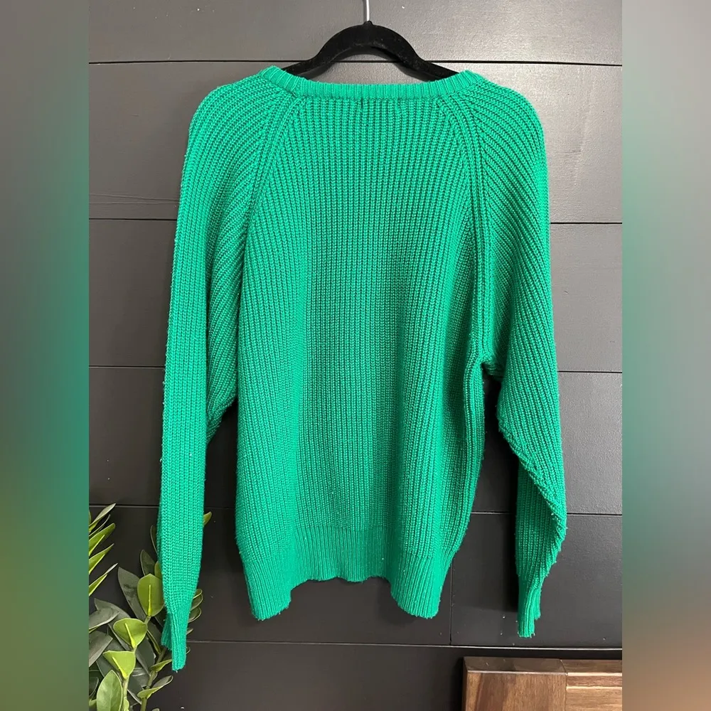 CARRIAGE COURT Knit Sweater Green Vintage Pullover Crewneck Women’s L EUC Size L - Image 4
